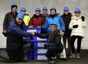 The Australian delegation and Crop Trust’s Marie Haga with Australian seed