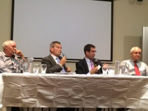 Panel of keynote speakers at the forum