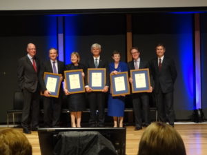 Danielle Persley (3rd from R) receives her award