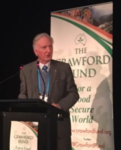 Crawford Fund Chief Executive Denis Blight, speaking at the recent Annual Conference in Canberra